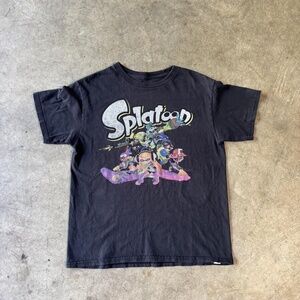 Black Y2K Splatoon Vintage Graphic Video Game Tee – Small